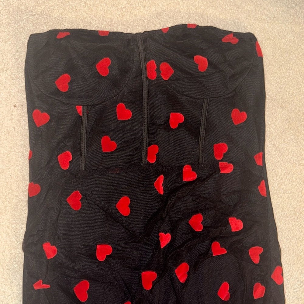 Strapless Valentine’s Day dress